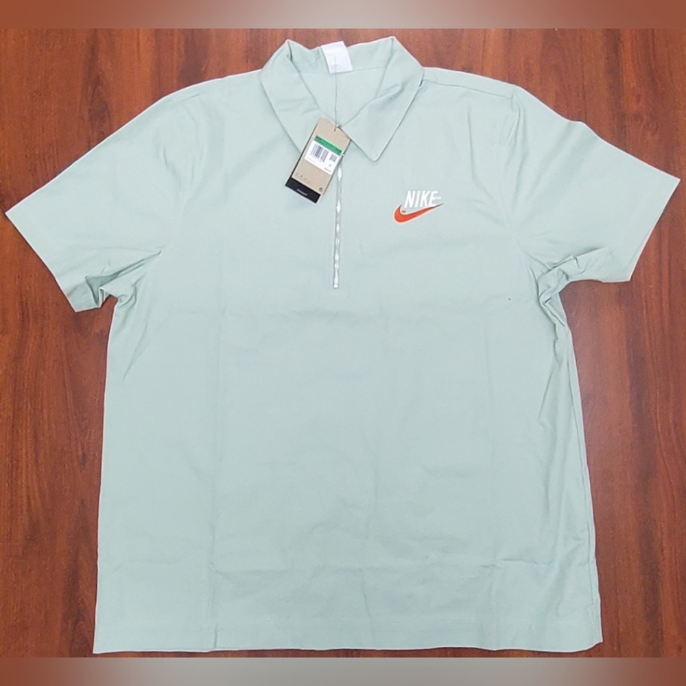 Nike Sportswear Canvas 1/2 Zip Seafoam Green Shirt Mens Size XL Work Skate
